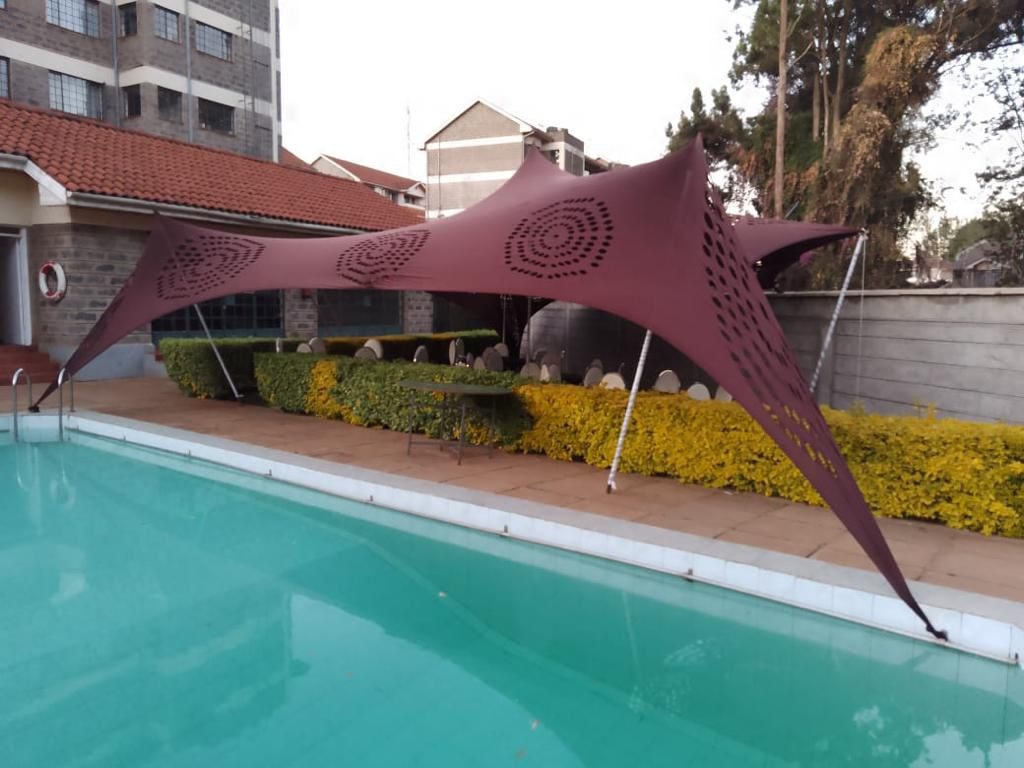 Cheese Tent 9x12m for Hire – 80 Seater shading a kids birthday party in Nairobi - view 5