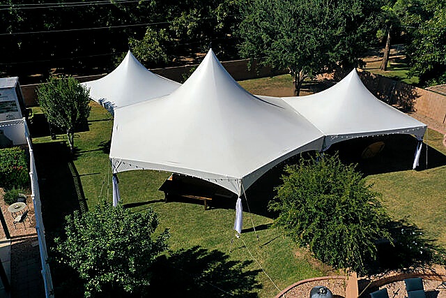 Hexagon Tent 6x6x6m for Hire – 80 Seater shading a kids birthday party in Nairobi - view 4