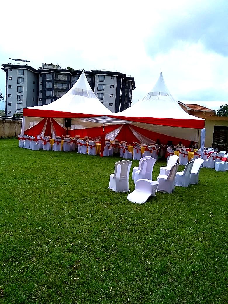 High Peak Draped Tent 6x12m for Hire – 100 Seater shading a kids birthday party in Nairobi - view 3