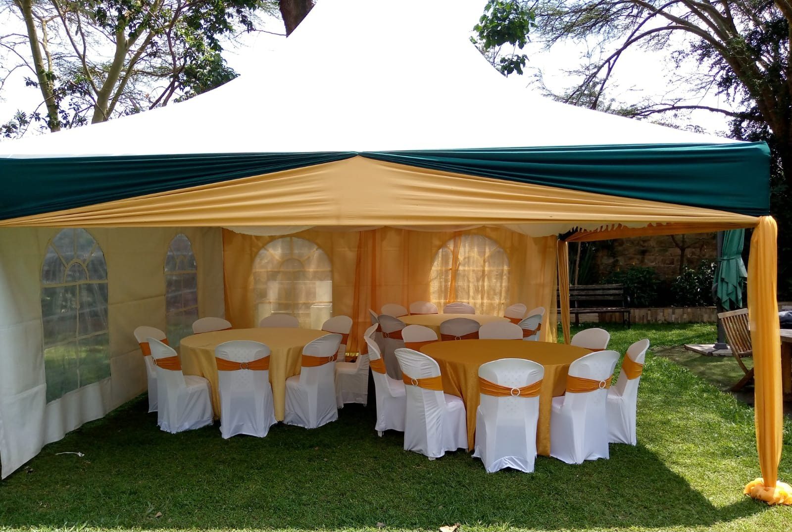 High Peak Draped Tent 6x6m for Hire – 50 Seater shading a kids birthday party in Nairobi - view 3