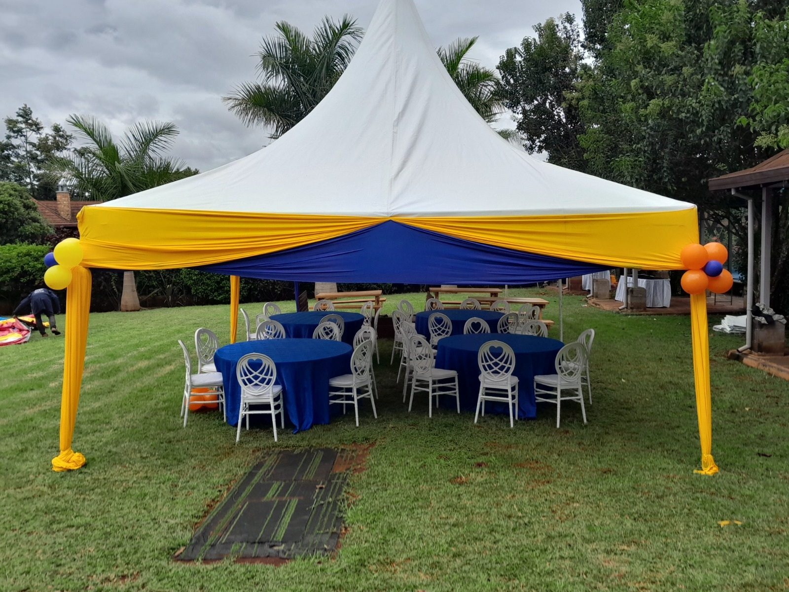 High Peak Draped Tent 6x6m for Hire – 50 Seater shading a kids birthday party in Nairobi - view 4