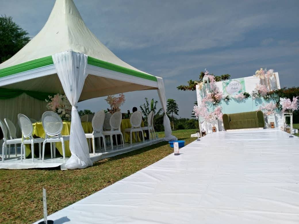 High Peak Draped Tent 6x6m for Hire – 50 Seater shading a kids birthday party in Nairobi