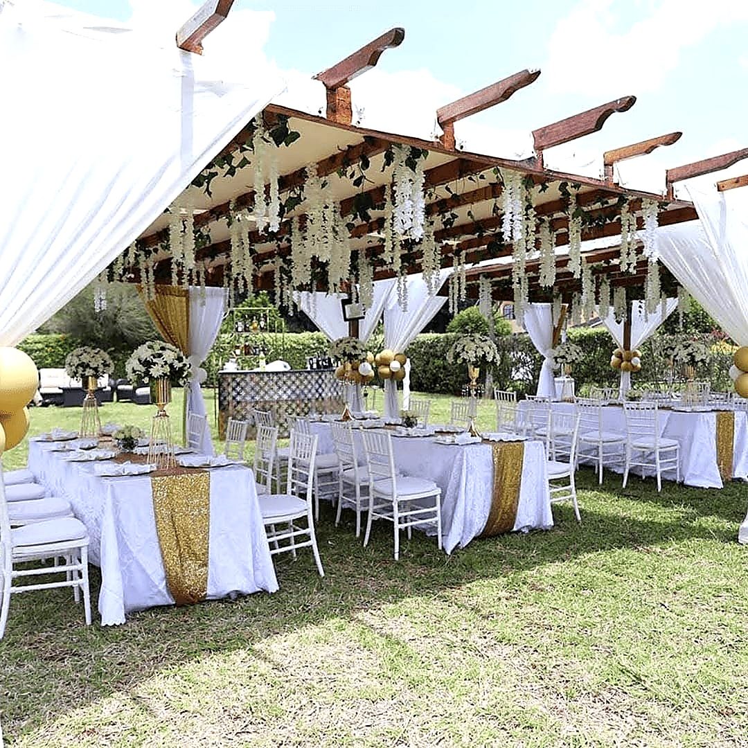 Pagola Tent 6x6m with Greeneries for Hire – 50 Seater shading a kids birthday party in Nairobi - view 2